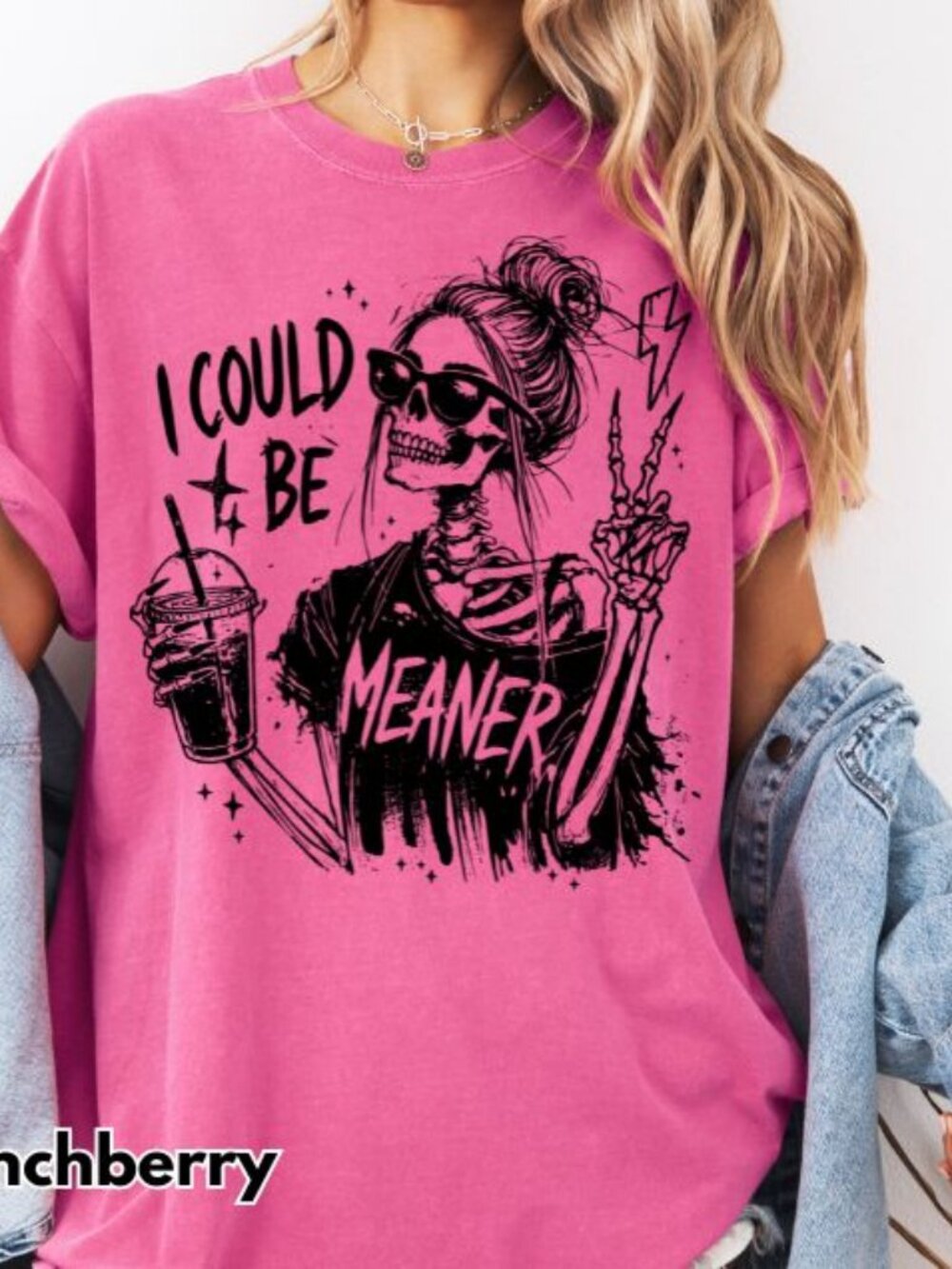 NEW Funny I Could Be Meaner Grunge T-Shirt Retro Graphic Tee for Women
